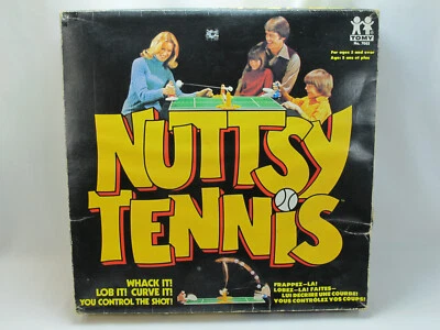 Nuttsy Tennis by Tomy 1974 Tabletop Game 100% Complete Excellent Plus Bilingual - Image 1 of 4