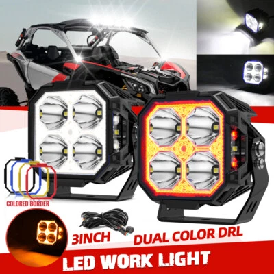 2x 270° Tirador Lateral LED Trabajo Luz de Conducción Offroad Para Polaris Can-am UTV ATV  Foto 1 de 4