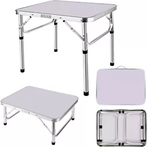 Side Table Small Folding TV Tray Table with 2 Adjustable Height, Foldable Coffee - Picture 1 of 12