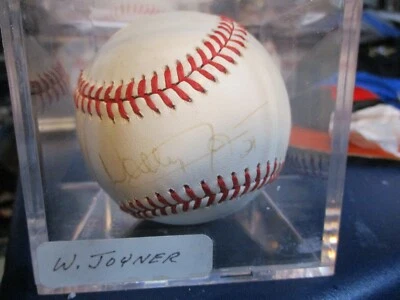 Signed CALIFORNIA ANGELS Wally Joyner American League Bobby Brown Baseball - Image 1 of 2