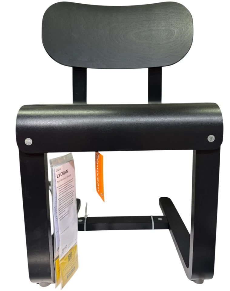 Nueva silla voladiza IKEA LYCKAN chapa de abedul negra (17 3/4x161/2x181/8") 205.691.90 Foto 1 de 1