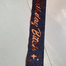  5pcs Glitter Letter Printing Sash Decoration Birthday Party Etiquette Belt