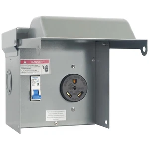 30 Amp Wohnmobil Steckdosenbox Temporäre Steckdose mit Schutzschalter Outdoor Breake... - Bild 1 von 8