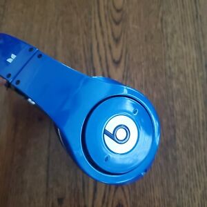 Beats by Dr. Dre Wireless Headphones Solo3 Blue Folding FOR PARTS ONLY 