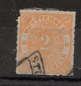 Wuerttemberg 37, 2 Kr Faecherstempel, gestempelt #b524 - Picture 1 of 1