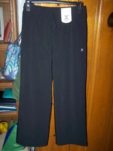Xersion Solid Black High Rise Track Pants for Girl Size 10-12 ~ New with Tags - Picture 1 of 7