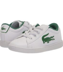 Lacoste Carnaby Toddler Sneaker White/Green Size 4 Little Kids