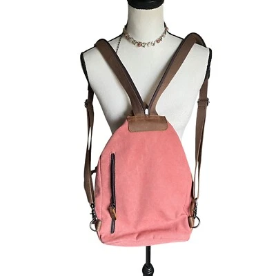 KL928 Bolso Bandolera Pequeño de Lona Bandolera Mochila Hombro Rosa Terracota Foto 1 de 4