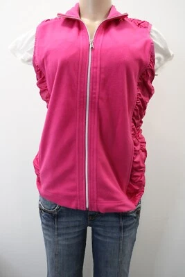 Cutter & Buck Vest Jacket Women Size Medium Pink Fleece Lined Full Zip - Image 1 of 4