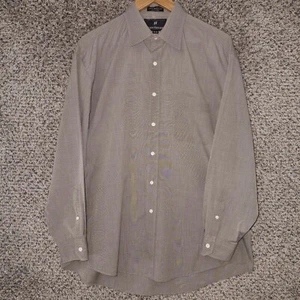 Camisa Hickey Freeman Para Hombres 16.5 33 Gris Abotonada Supima Legacy Broadcloth Trabajo - Imagen 1 de 7