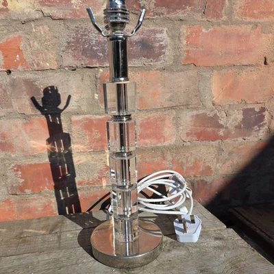 Laura Ashley Glass Lamp without Shade - Image 1 of 4