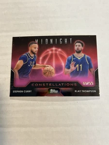 2023-24 TOPPS MEDIANOCHE STEPHEN CURRY KLAY THOMPSON 44/99 CONSTELACIONES ROSA SP - Imagen 1 de 2
