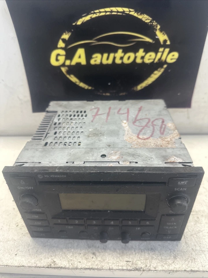 VW Golf 4 1J Passat 3BG B5 Original 6 Autoradio CD Radio 3B7035195A Code Fehlt - Bild 1 von 4