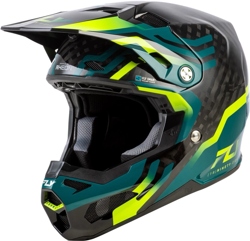 FLY Racing Formula S Byte Helmet - Teal/Lime - Medium Brand New!! - Image 1 of 3