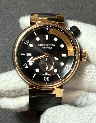Reloj Louis Vuitton Tambour Street Diver Acero Inoxidable y Oro Rosa 18k Ref.QA123 Foto 1 de 4