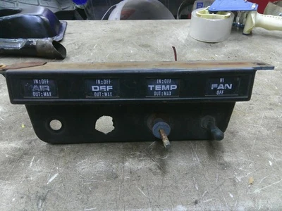 JEEP CJ HEATER CONTROL PANEL, 72 - 75.  FAIR CONDITION.  BROKE HOLE. - Image 1 of 4