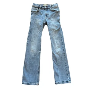 WRANGLER Boys Light Wash Boot Cut Jeans Size 10 Western Country Casual School - Picture 1 of 9