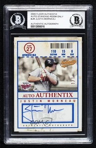 2005 Fleer Authentix Standing Room Only 1/1 Justin Morneau #AA-JM Auto ow6 - Picture 1 of 3