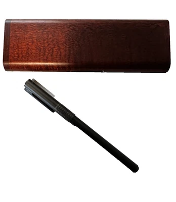 Vintage Porsche Design Black Titanium Fountain Pen in Wood Case - Image 1 of 4