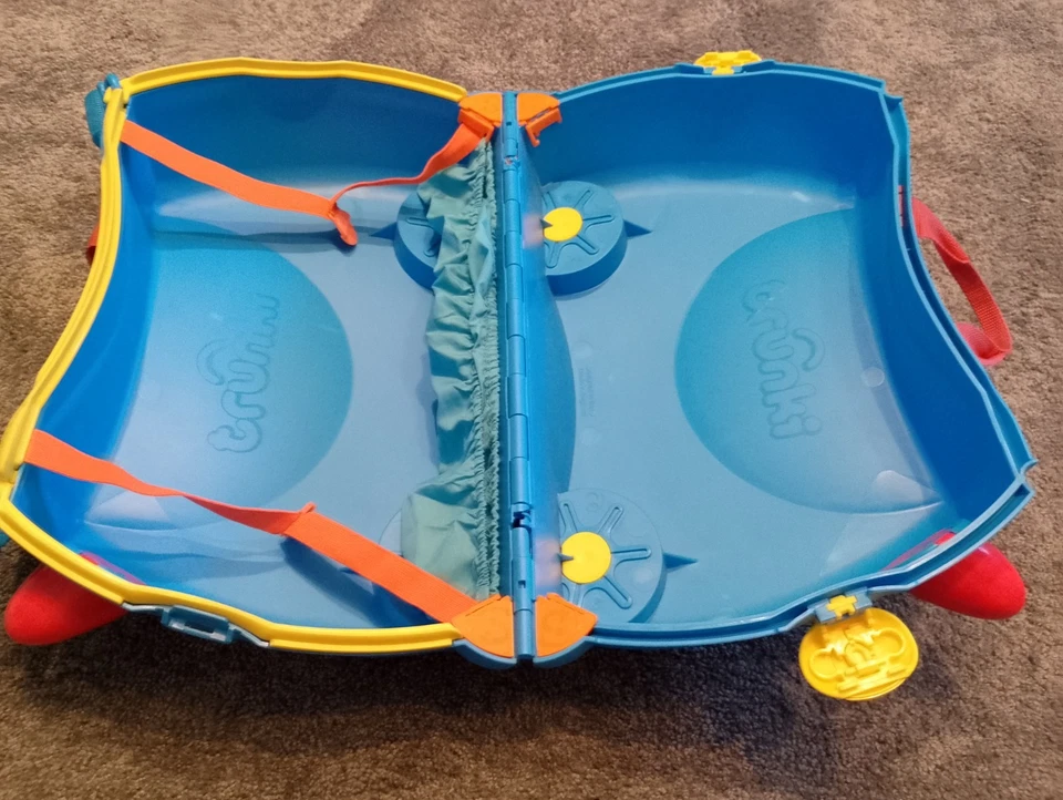Maleta rígida de viaje Trunki azul para niños Foto 1 de 3