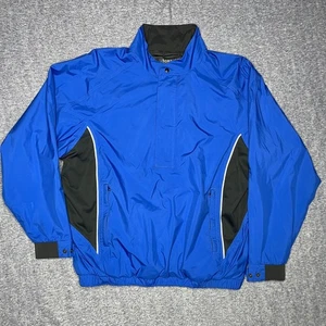 FootJoy DryJoys Golf Pullover Anorak Jacket Blue Black White XL Men's - Picture 1 of 8
