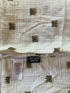 Manta de algodón Pottery Barn Kids Where the Wild Things Are corona musulmana - Imagen 1 de 3