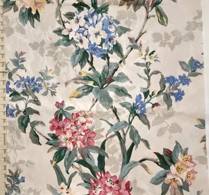 Tela de tapicería vintage P Kaufmann 6 yardas 54" ancho cortinas florales - Imagen 1 de 11