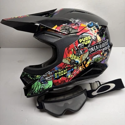 O'Neal 3 Series 3SRS Helmet MX Motocross Dirt Bike Off-Road MTB ATV - SIZE:  L - Imagen 1 de 4