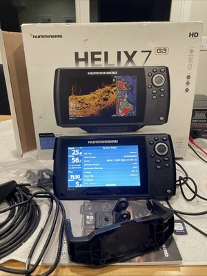 Humminbird Helix 7 Chirp Mega DI GPS G3N Unit  + Transducer And Mount - Image 1 of 4