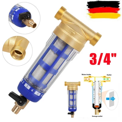 Rückspülfilter Vorfilter Entkalken Regler Wasserfilter Wasserreiniger 3/4" DHL - Bild 1 von 4