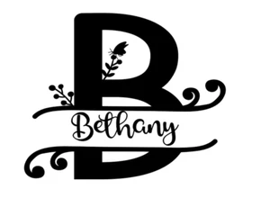 Monogram Name Initial Cup Mug Glass Tiles Vinyl Sticker only Decal Personalised - Picture 1 of 4