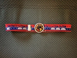 Vintage and Rare 1982 Pac-Man Commemorative Belt Buckle with Elastic Belt by Lee - Picture 1 of 4
