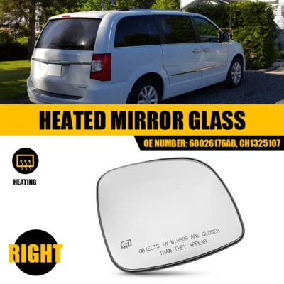 Espejo retrovisor para Chrysler Town & Country 2008-16 vidrio térmico lado del pasajero Foto 1 de 4