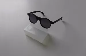 Yohji Yamamoto YY5014 Matte Round Sunglasses in Black - Brand New, RRP £425 - Picture 1 of 16