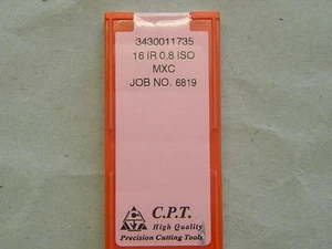 Placas roscadas de CPT, 16IR 0,8 ISO MXC - Imagen 1 de 2