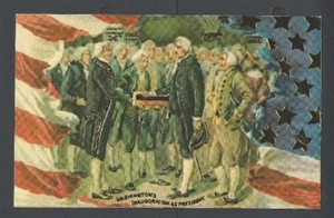 Ca 1970 Reprint Washington Inauguration Embossed W/Gold Highlights Mint - Picture 1 of 1