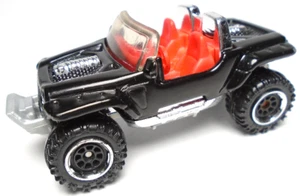2005 MATCHBOX JEEP HURRICANE 4X4 BLACK 1:64 DIECAST 2 5/8" CAR W/ RED INTERIOR - Picture 1 of 6