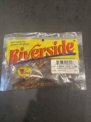 Riverside Lures - 4 1/2" Vibra King Tube 5pk Carolina Pumpkin - Image 1 of 3