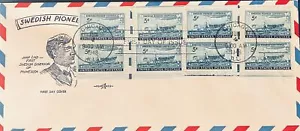 Pent Arts Cachets 958 Swedish Pioneer #10 8 Stamps Air Mail - Bild 1 von 1