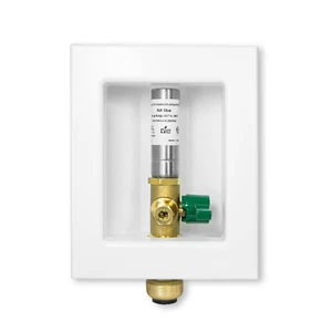 EFIELD 1/2" PushFit Inlet IceMaker Outlet Box, con antirrobo de martillos de acero inoxidable - Imagen 1 de 6