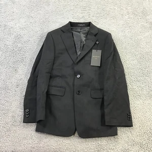John Varvatos Blazer Boys 10 R Wool Black Sport Coat Jacket Casual Youth Kids - Picture 1 of 13