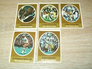 1972 SUNOCO NFL FOOTBALL STAMPS N.O. SAINTS (5) - Picture 1 of 1