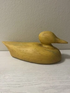 Vintage Wooden Unfinished Painted Handmade Carved Duck Decoy w/ “RP” Marking - Picture 1 of 7