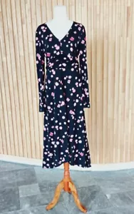 PORTMANS Black Pink Long Sleeve Midi BNWT M or 12 rrp $179 - Picture 1 of 6