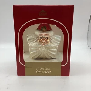 Holiday Workshop Santa Molded Glass Ornament - Picture 1 of 7