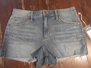 Universal Thread Womens Denim Shorts 12 High Rise cut off raw hem 31 x 2 NWT - Picture 1 of 8