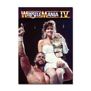 Póster WWE WrestleMania 4 | Arte de pared de evento de lucha libre clásico y oficial A4 A3 - Imagen 1 de 5