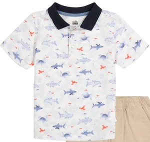 Kids Headquarters Boys Ocean Polo Shirt ONLY Size 5 - Picture 1 of 1
