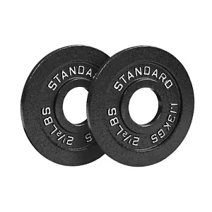 Steel Olympic Plates 2.5LB Pair - Premium Coated 2.5 Pound Weights for 2in Bars - Picture 1 of 5