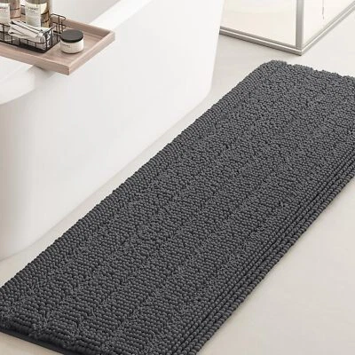 Juego de alfombras de baño antideslizantes ultra suaves 3 piezas alfombras de felpa absorbentes de chenilla Foto 1 de 4